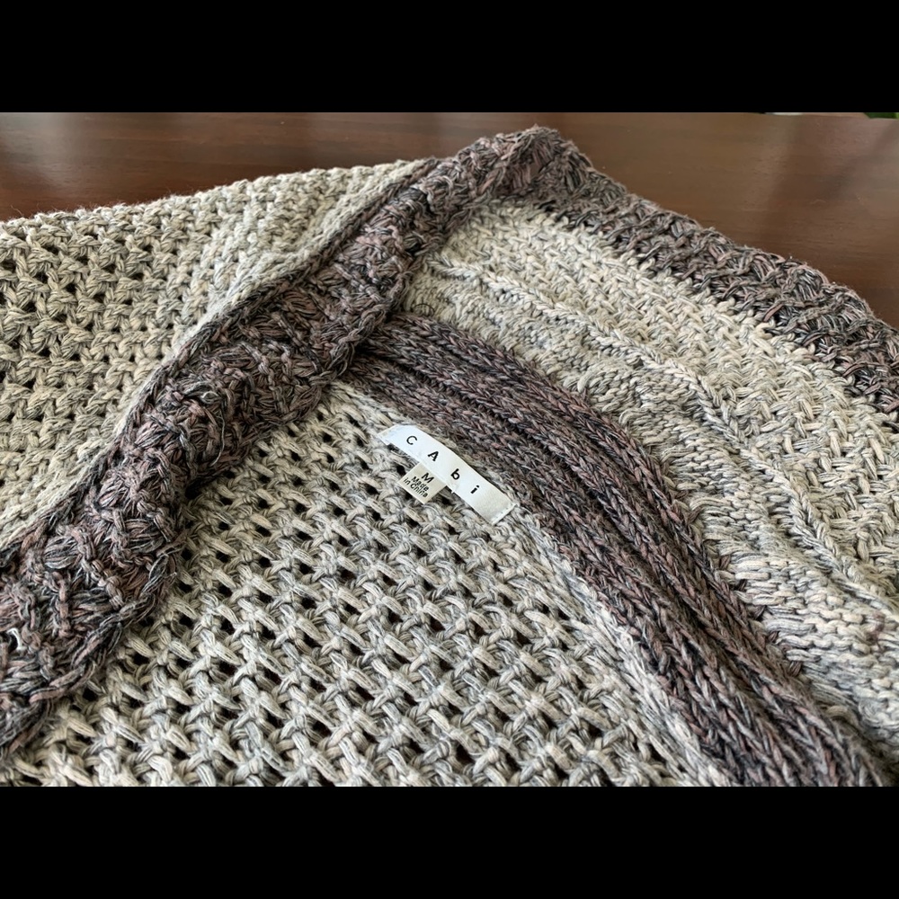 CAbi Gray Knit Cardigan